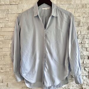 Xirena Cotton Shirt in Light Blue